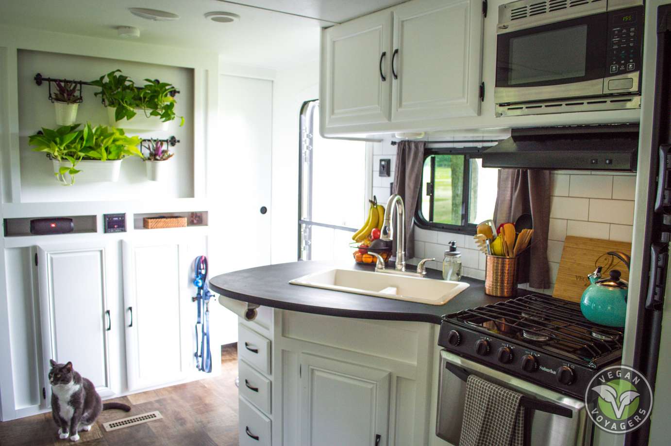 The kitchen after the RV renovations